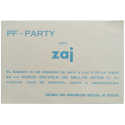 PF-PARTY con zaj. Nueva Escuela de Bellas Artes (C. U.), [Madrid], 10 de febrero de 1968