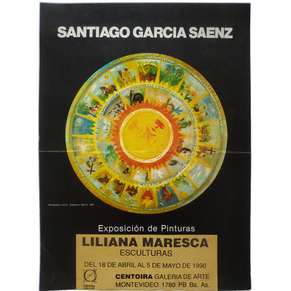 Santiago García Sáenz. Pinturas - Liliana Maresca. Esculturas. Centoira, Buenos Aires, 18 abril-5 mayo 1990