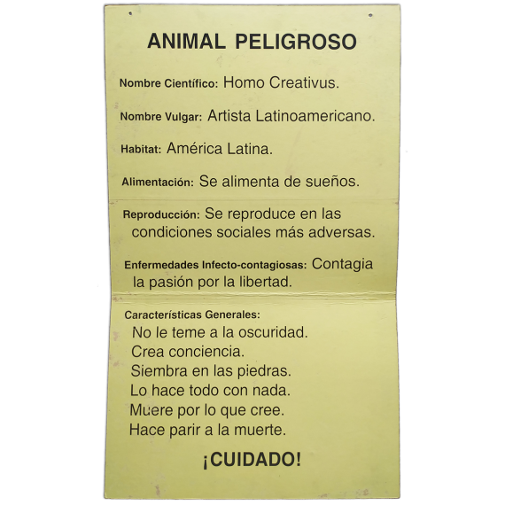 "Animal peligroso" - Grupo Escombros. Arte en la Calle. XIª Jornadas de la Crítica. Buenos Aires, septiembre de 1990