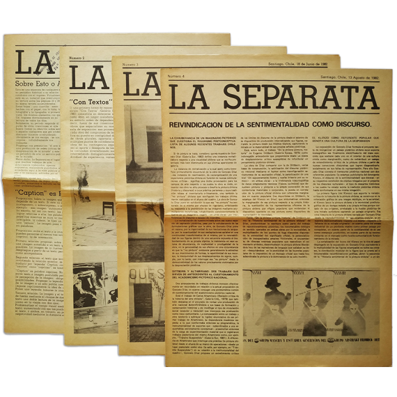 La Separata. Santiago, Chile, Nos. 1 al 4, 16 de abril de 1981 a 13 de agosto de 1982