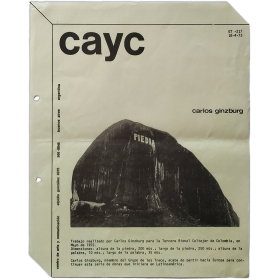 Carlos Ginzburg - Piedra. CAyC Centro de Arte y Comunicación, Buenos Aires, 1973