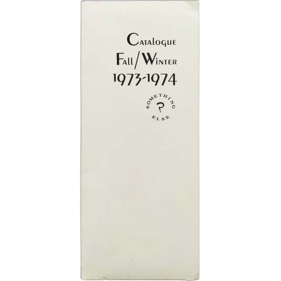 Catalogue Fall / Winter 1973-1974 Something Else Press