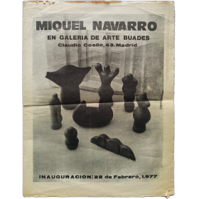 Miquel Navarro en Galería de arte Buades. Madrid, febrero de 1977