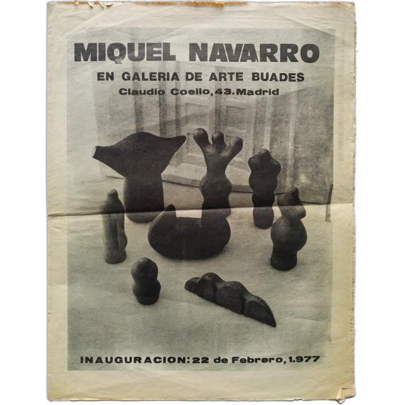 Miquel Navarro en Galería de arte Buades. Madrid, febrero de 1977