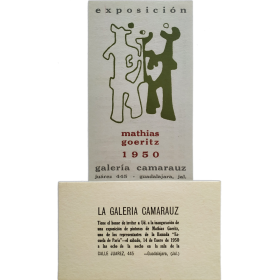 Exposición de pinturas de Mathias Goeritz. Galería Camarauz, Guadalajara, enero de 1950