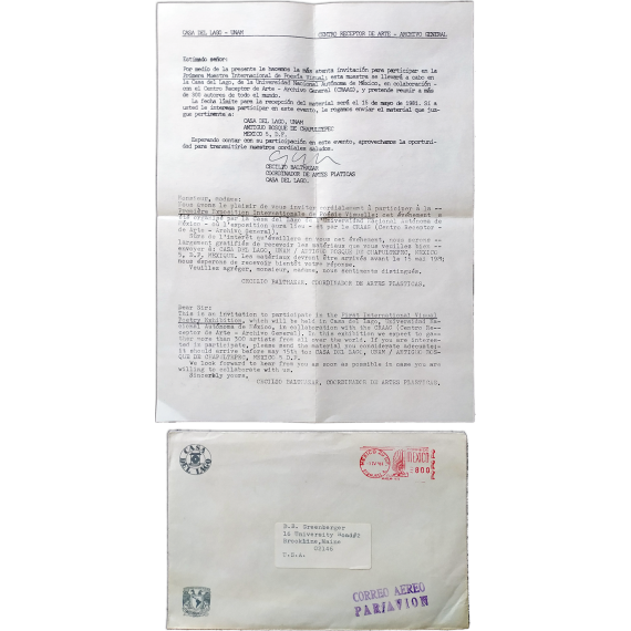 Primera Muestra Internacional de Poesía Visual. Casa del Lago, Universidad Nacional Autónoma de México, 1981