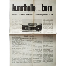 Kunsthalle Bern, 8. Nov. - 7. Dez. 1969: Pläne und Projekte als Kunst - Plans and projects as art