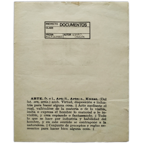 Alberto Corazón. Proyecto Documentos. Buades, Madrid, 4 al 18 de diciembre 1973