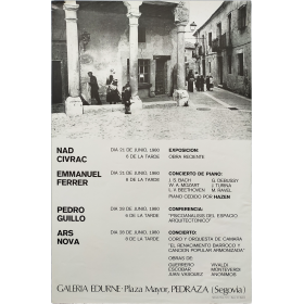 Nad Civrac - Emmanuel Ferrer - Pedro Guilló - Ars Nova. Galería Edurne, Pedraza (Segovia), junio 1980
