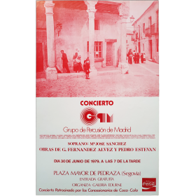 Concierto Grupo de Percusión de Madrid. Pedraza (Segovia), 30 de junio de 1979