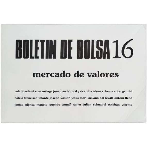 Boletín de bolsa 16, mercado de valores - José Antonio Sarmiento, 1991