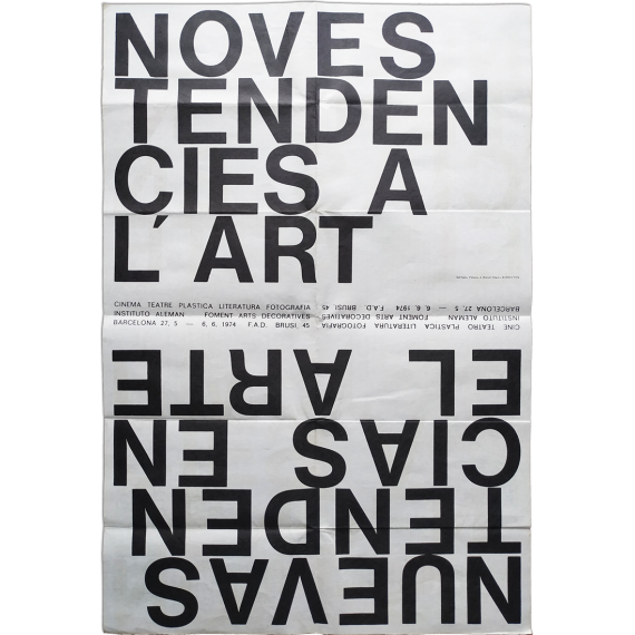 Nuevas tendencias en el arte - Noves tendències a l'art. Instituto Alemán - F.A.D, Barcelona, mayo-junio 1974
