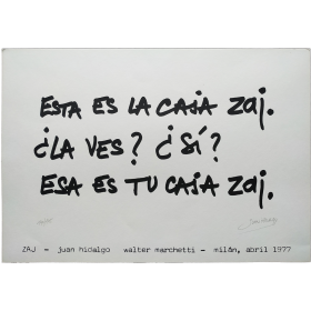 "Esta es la caja zaj..." - Zaj - Juan Hidalgo - Walter Marchetti. Milán, abril 1977