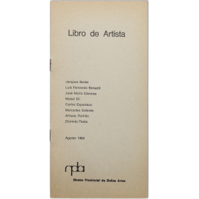 Libro de Artista. Museo Provincial de Bellas Artes, La Plata, Agosto 1982