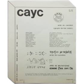 CAyC. Arte en cambio (Grupo de los Trece). Buenos Aires, 18-5-1973