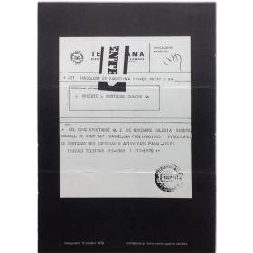 Muntadas - Publicacions i Videotapes. Galeria Ciento, Barcelona, 5 octubre - 2 novembre 1976