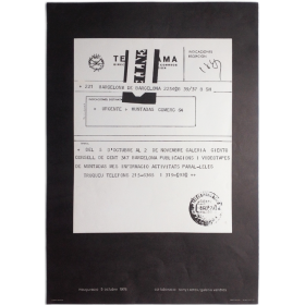 Muntadas - Publicacions i Videotapes. Galeria Ciento, Barcelona, 5 octubre - 2 novembre 1976