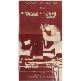 Hermanos Arze - Txalaparta. Encuentros Pamplona, Patio del Museo de Navarra, 27-VI, 1972