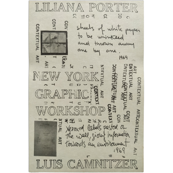 New York Graphic Workshop, 1969 - Liliana Porter, Luis Camnitzer