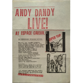Andy Dandy Live! at Espace Cardin, Paris, February, [1975]