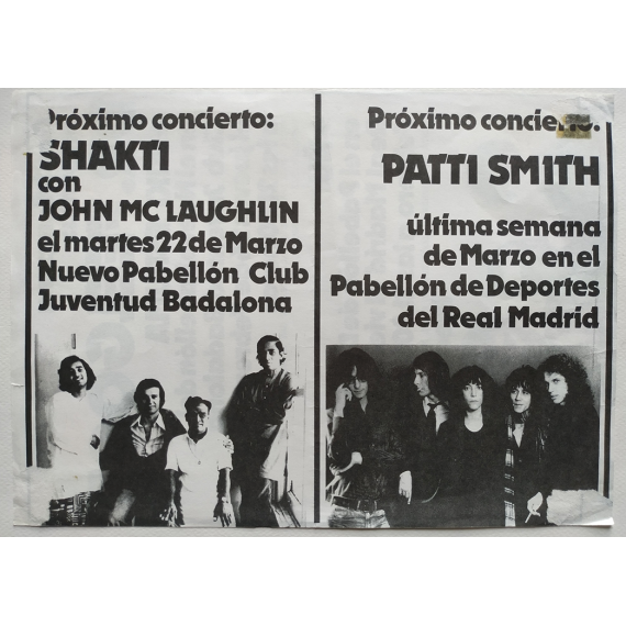 Gay & Company presenta: Dr. Feelgood + Miki Espuma + Ñu / Shakti con John Mc Laughlin - Patti Smith