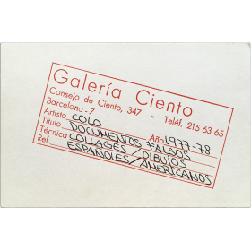 Papo Colo - Documentos Falsos (Collages/Dibujos) 1977-78. Galería Ciento, Barcelona, Mayo [1979]