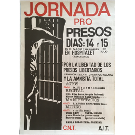 Jornada pro presos. Por la libertad de los presos libertarios. Hospitalet (Barcelona), 14 y 15 de Julio de 1979