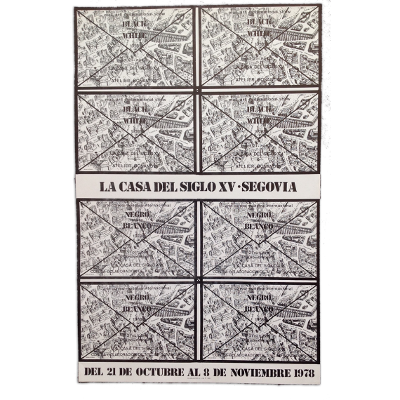 Negro sobre blanco. Arte correo - Muestra internacional. La Casa del Siglo XV, Segovia, 21 octubre - 8 noviembre 1978