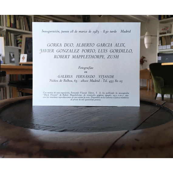 Gorka Duo, García-Alix, González Porto, Gordillo, Mapplethorpe, Zush - Fotografías. Fernando Vijande, Madrid, marzo de 1985