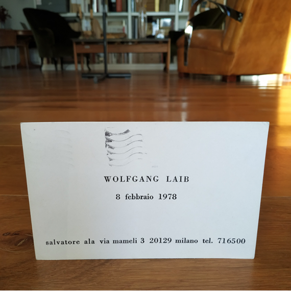 Wolfgang Laib. Salvatore Ala, Milano, febbraio 1978