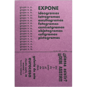 Grupo N. O. expone... [Situación cinco - Poesía N. O. Galería Eurocasa, Madrid, 1970]