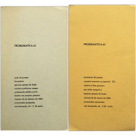 Problemática 63: Aula de Poesía - Seminario de Poesía (Juventudes Musicales, [Madrid], febrero-marzo 1966)