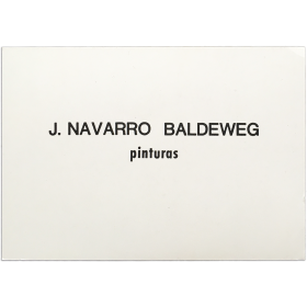 J. Navarro Baldeweg - Pinturas. Galería Ciento, Barcelona, marzo [1983]