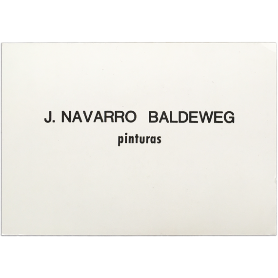 J. Navarro Baldeweg - Pinturas. Galería Ciento, Barcelona, marzo [1983]